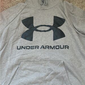 Under Armour Light Gray Hoodie with Black Logo